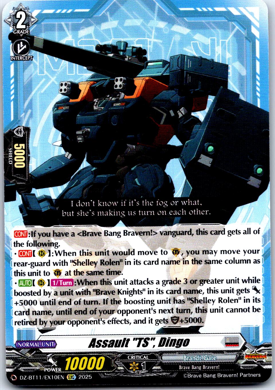 ASSAULT "TS", DINGO DZ-BT11/EX10EN EXC CARDFIGHT!! VANGUARD MP