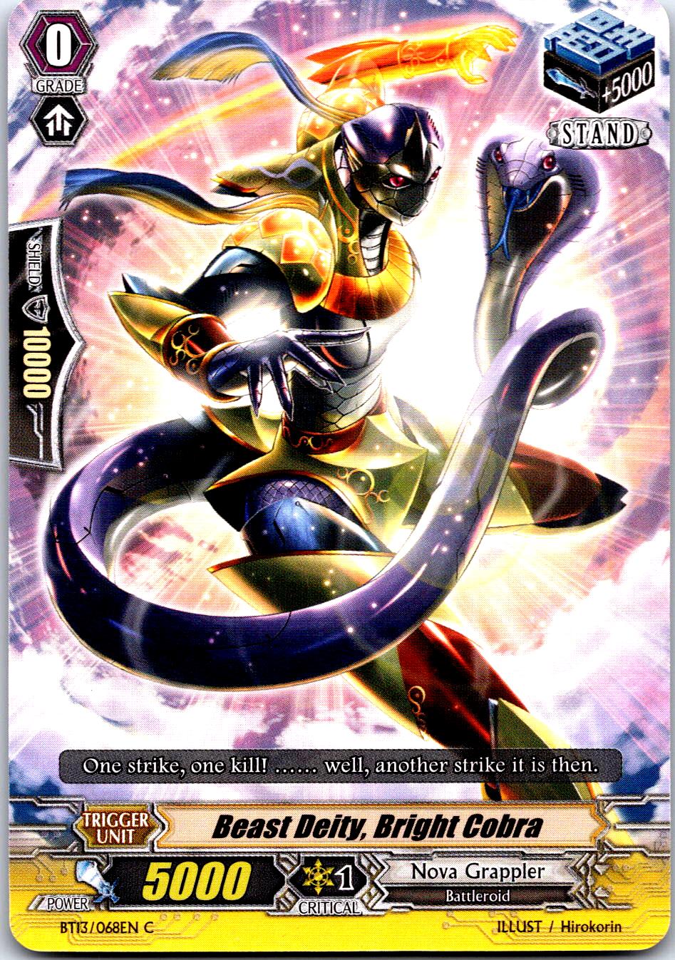 BEAST DEITY, BRIGHT COBRA BT13/068EN C CARDFIGHT!! VANGUARD MP