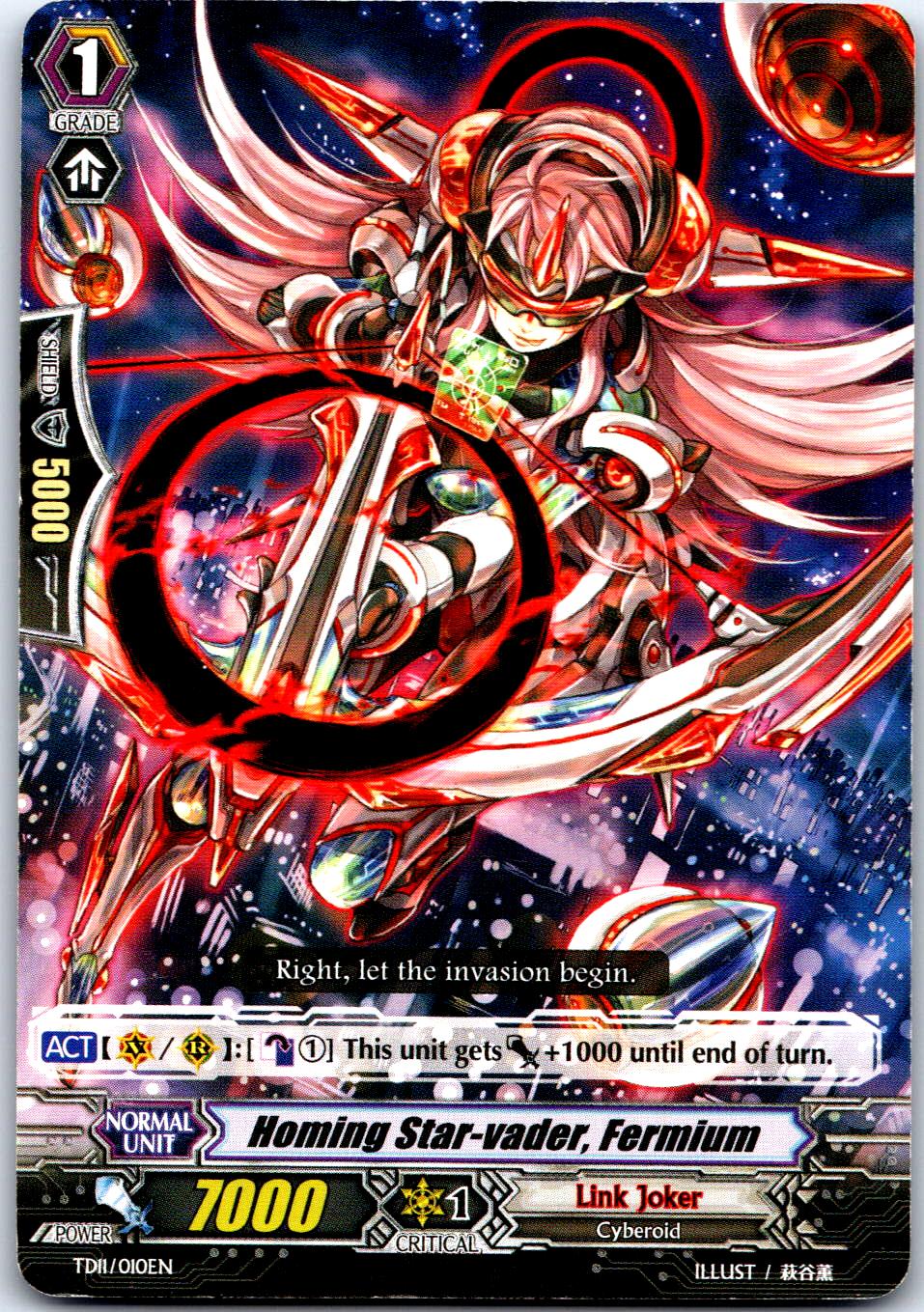 HOMING STAR-VADER, FERMIUM TD11/010EN TRIAL DECK CARDFIGHT!! VANGUARD MP