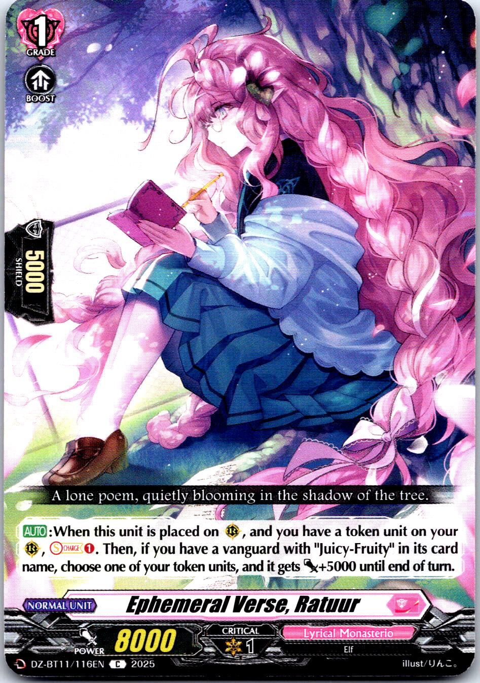EPHEMERAL VERSE, RATUUR DZ-BT11/116EN C CARDFIGHT!! VANGUARD MP