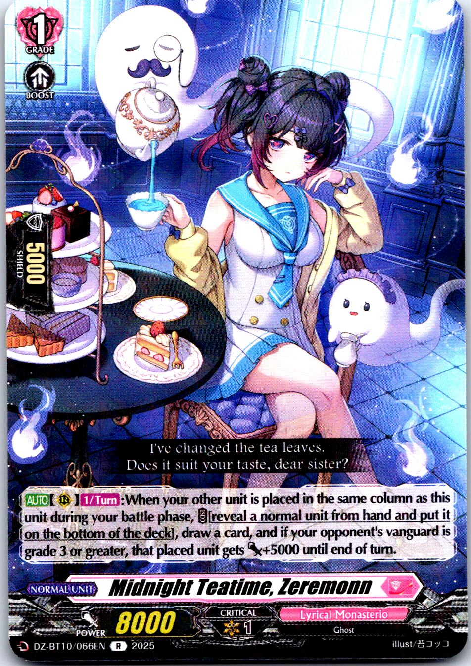 MIDNIGHT TEATIME, ZEREMONN DZ-BT10/066EN R CARDFIGHT!! VANGUARD MP