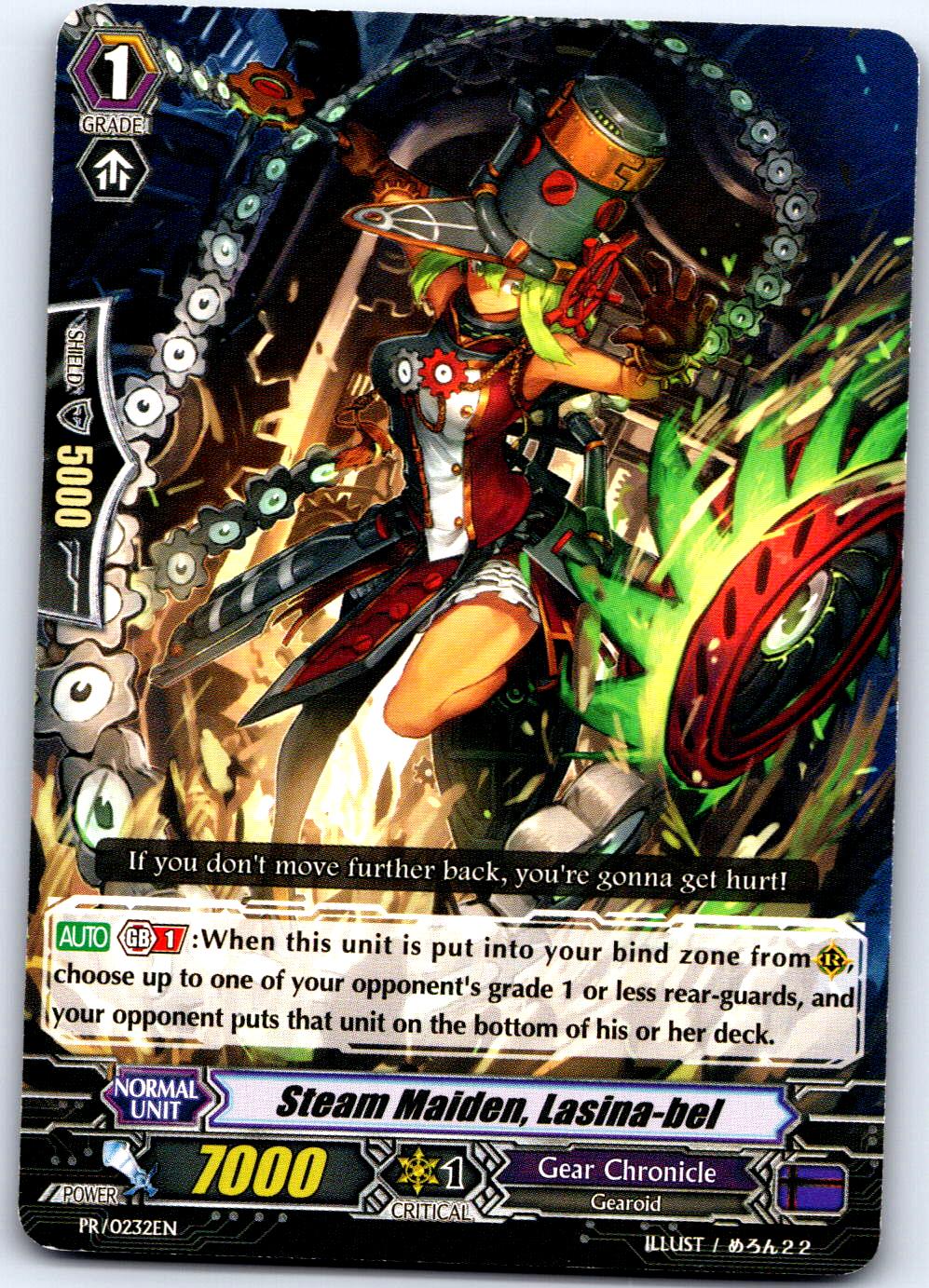 STEAM MAIDEN, LASINA-BEL PR/0232EN P CARDFIGHT!! VANGUARD MP