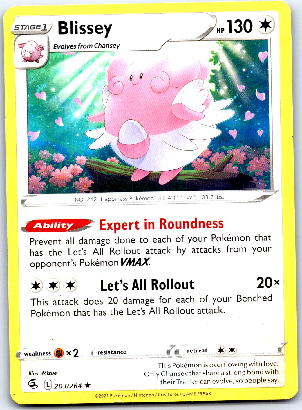 BLISSEY 203/264 R POKEMON MP
