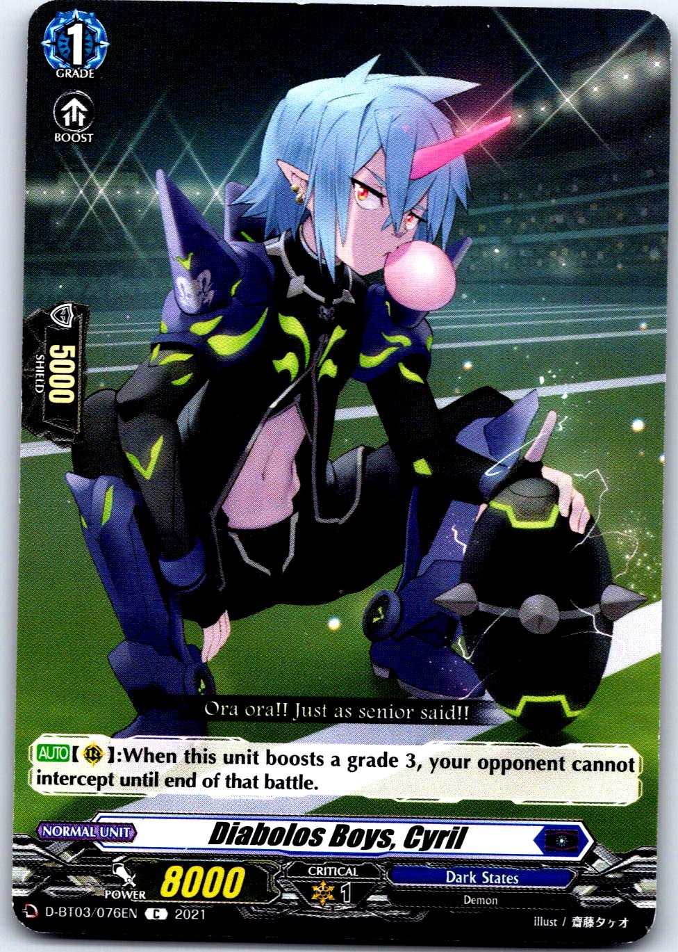 DIABOLOS BOYS, CYRIL D-BT03/076EN C CARDFIGHT!! VANGUARD MP