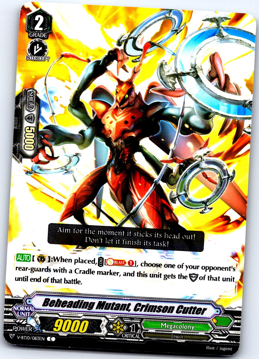 BEHEADING MUTANT, CRIMSON CUTTER V-BT10/083EN C CARDFIGHT!! VANGUARD MP