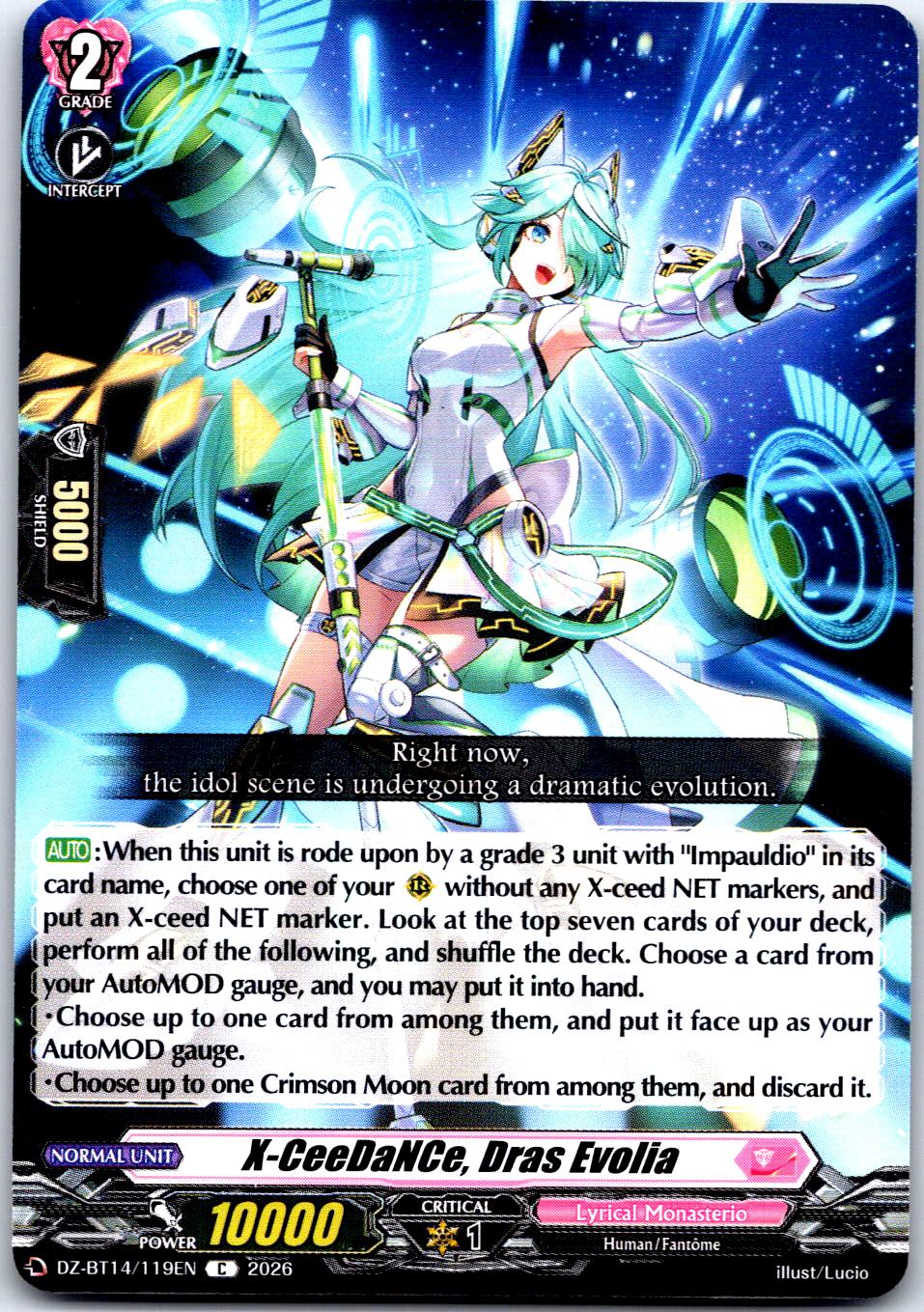 X-CEEDANCE, DRAS EVOLIA DZ-BT14/119EN C CARDFIGHT!! VANGUARD MP