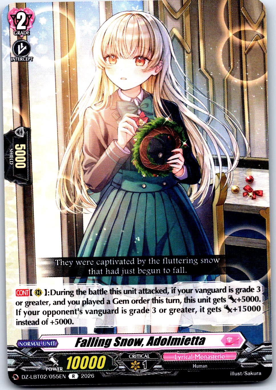 FALLING SNOW, ADOLMIETTA DZ-LBT02/055EN R CARDFIGHT!! VANGUARD LP