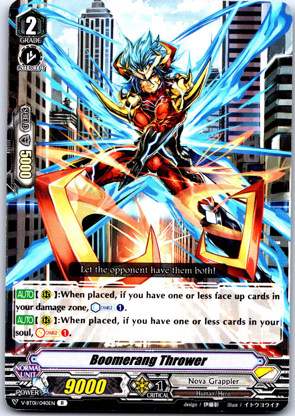 BOOMERANG THROWER V-BT01/040EN R CARDFIGHT!! VANGUARD MP