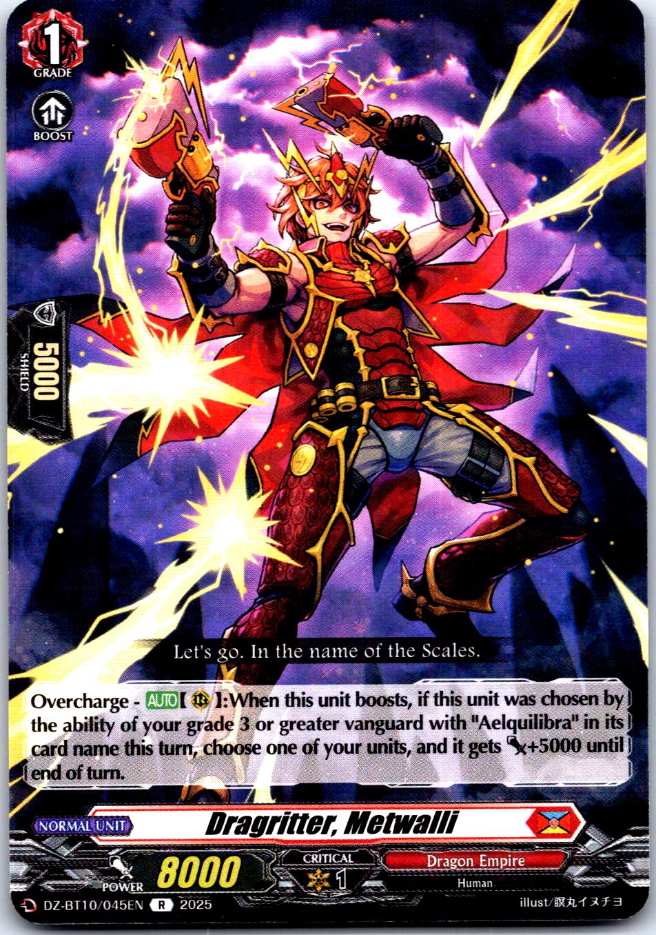 DRAGRITTER, METWALLI DZ-BT10/045EN R CARDFIGHT!! VANGUARD MP