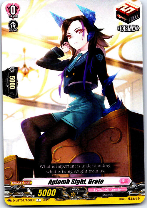 APLOMB SIGHT, GRETE D-LBT01/106EN C CARDFIGHT!! VANGUARD MP