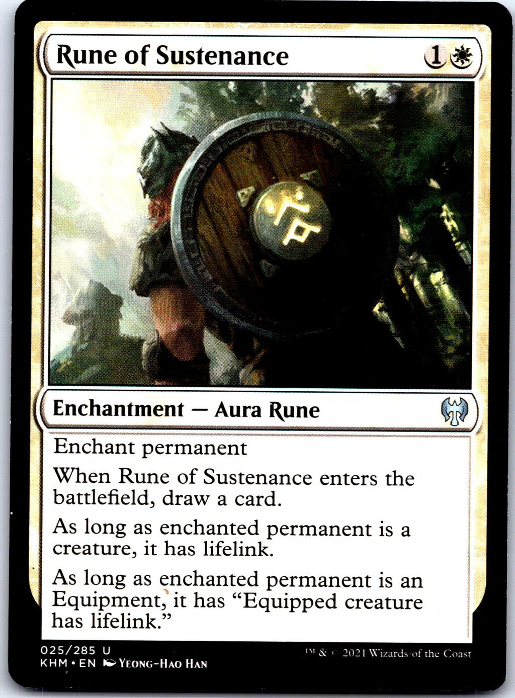 RUNE OF SUSTENANCE 25 UC MAGIC: THE GATHERING MP