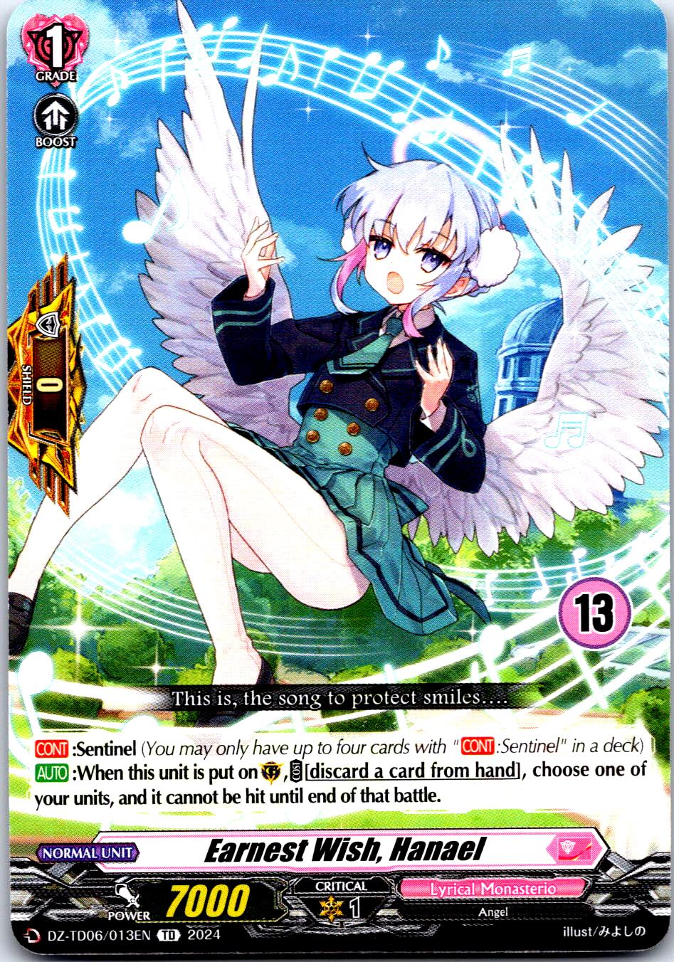 EARNEST WISH, HANAEL (13) DZ-TD06/013EN TRIAL DECK CARDFIGHT!! VANGUARD MP