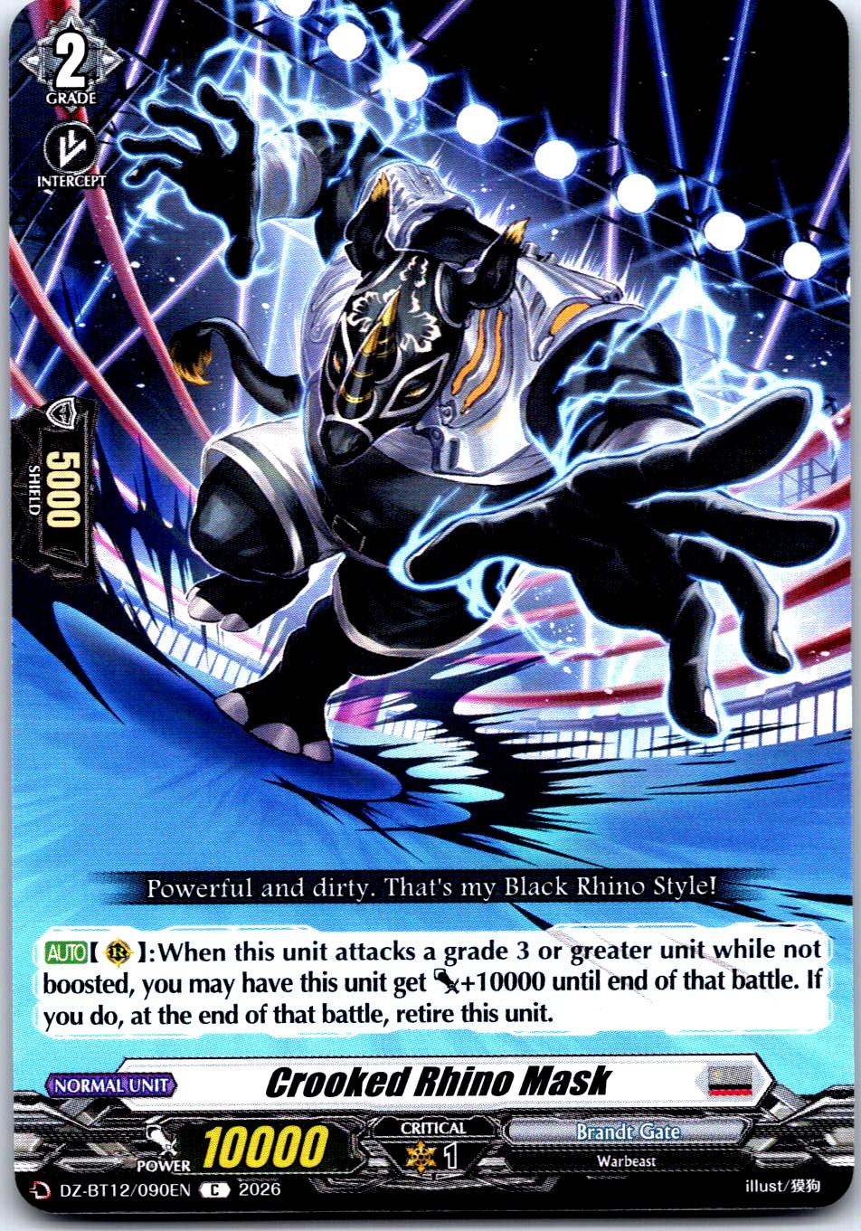 CROOKED RHINO MASK DZ-BT12/090EN C CARDFIGHT!! VANGUARD MP