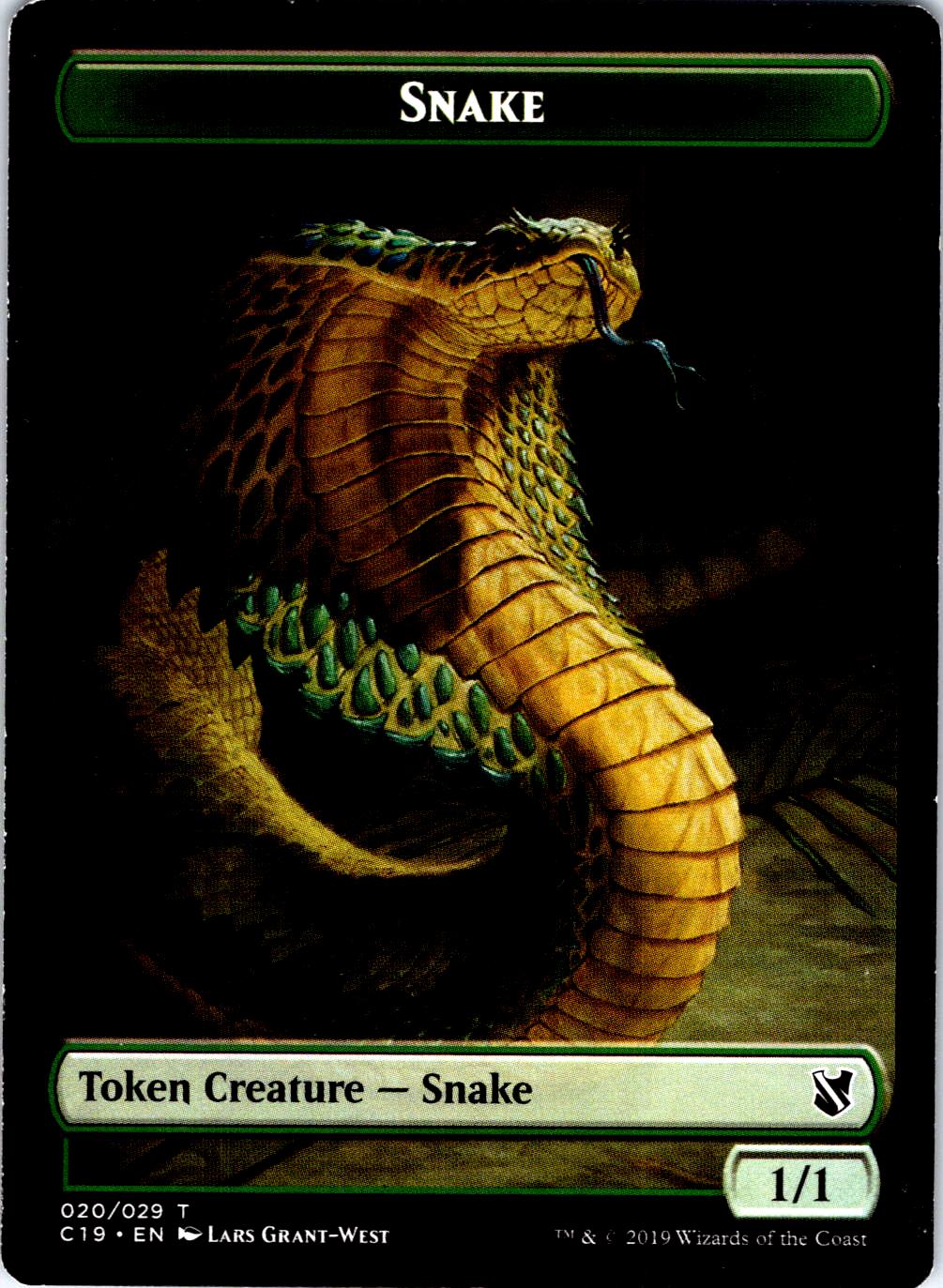 PLANT // SNAKE DOUBLE-SIDED TOKEN 17 // 20 TOKEN MAGIC: THE GATHERING MP