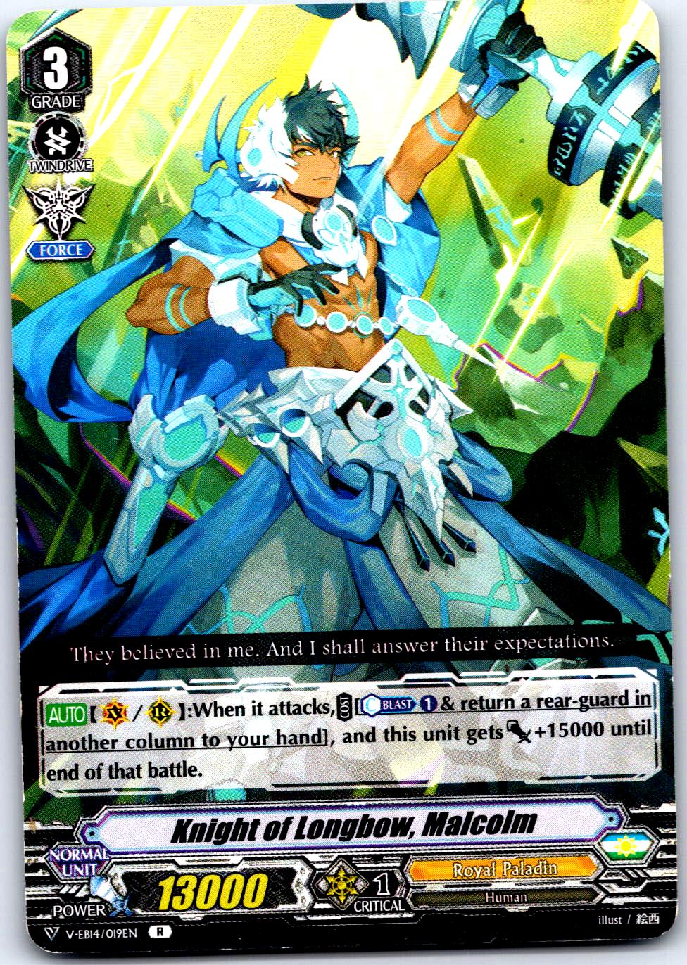 KNIGHT OF LONGBOW, MALCOLM V-EB14/019EN R CARDFIGHT!! VANGUARD MP