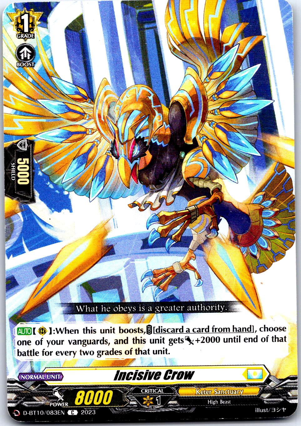 INCISIVE CROW D-BT10/083EN C CARDFIGHT!! VANGUARD MP