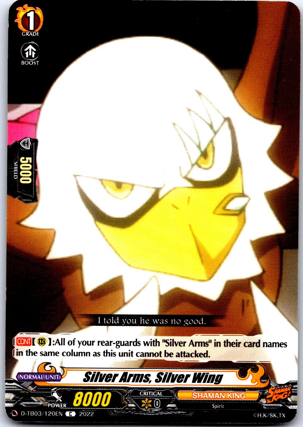 SILVER ARMS, SILVER WING D-TB03/120EN C CARDFIGHT!! VANGUARD MP