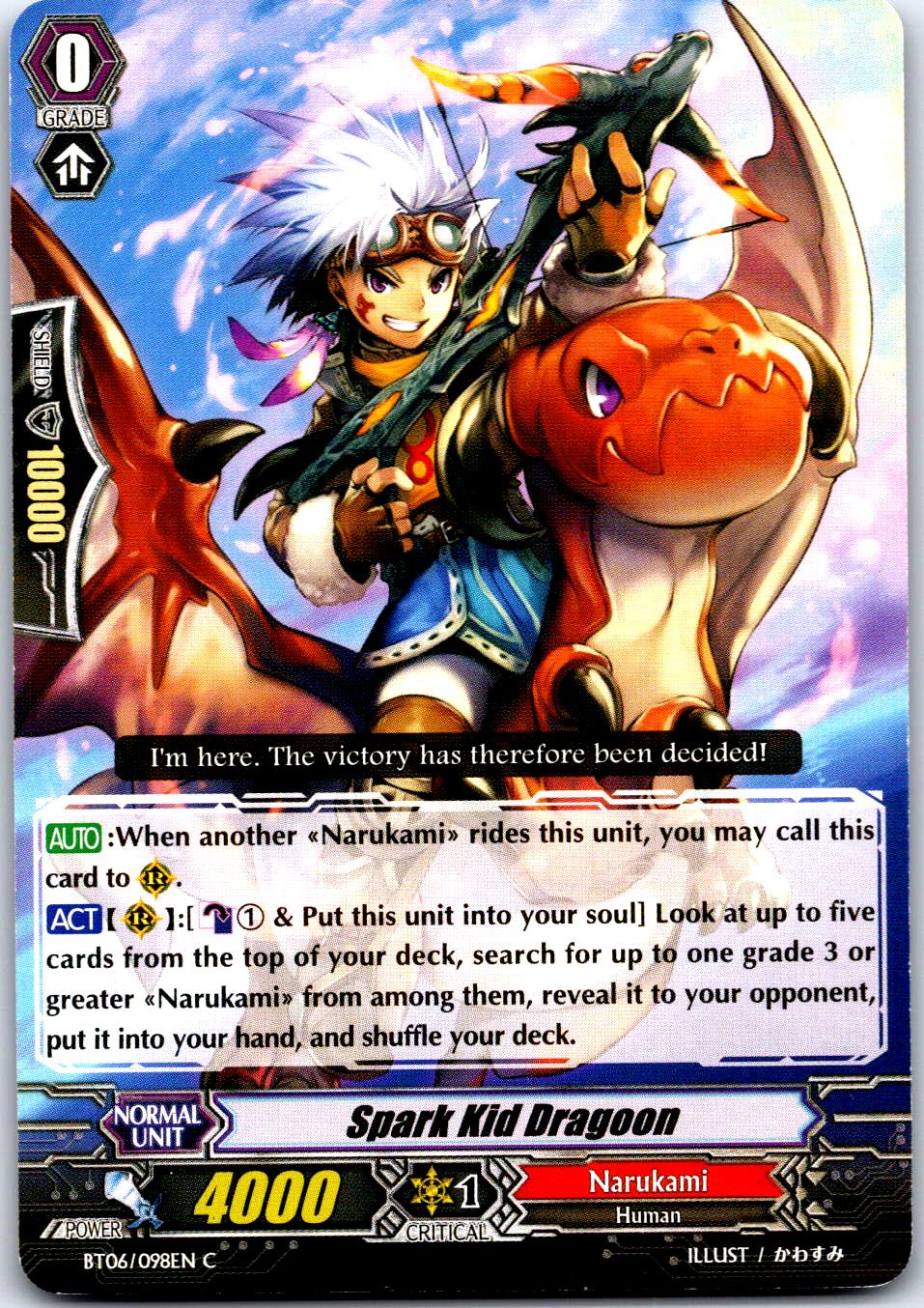 SPARK KID DRAGOON BT06/098EN C CARDFIGHT!! VANGUARD MP
