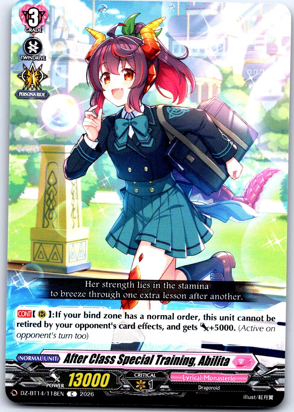 AFTER CLASS SPECIAL TRAINING, ABILITA DZ-BT14/118EN C CARDFIGHT!! VANGUARD LP
