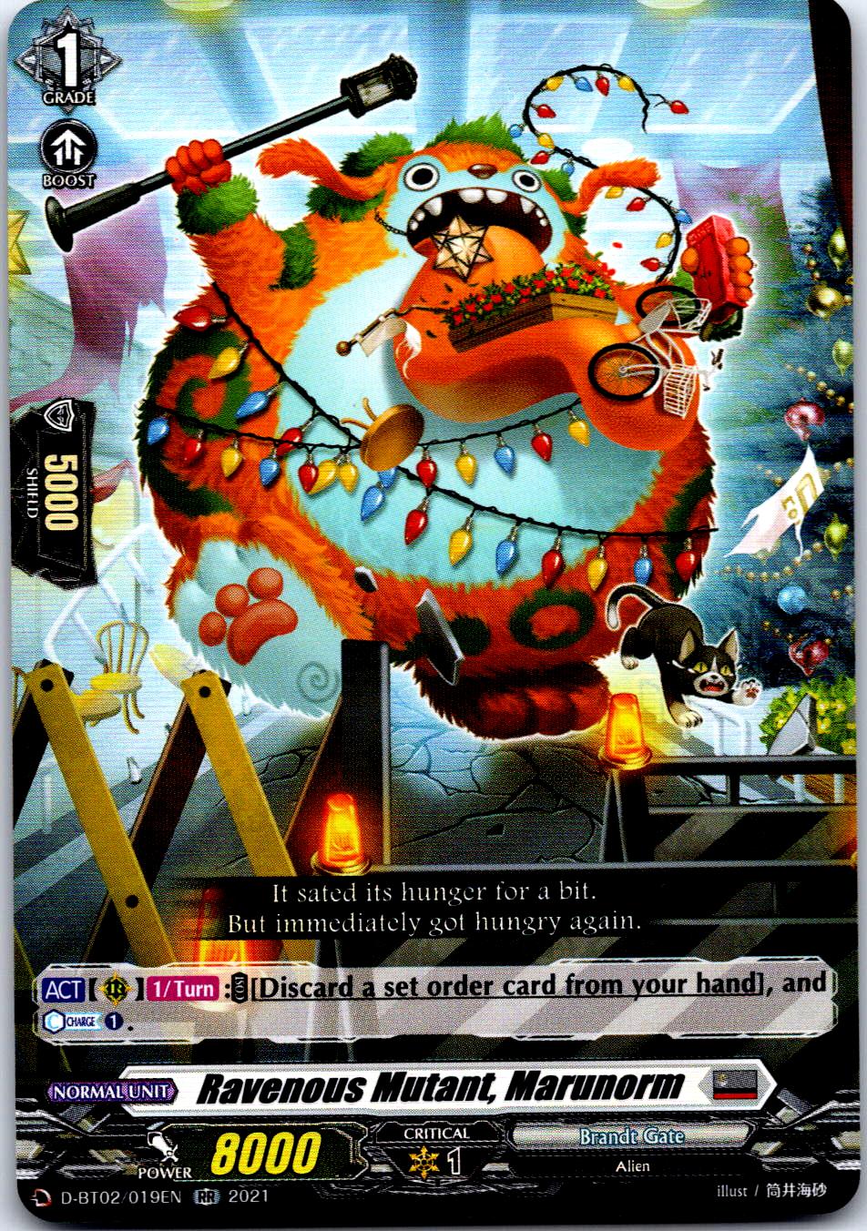 RAVENOUS MUTANT, MARUNORM D-BT02/019EN RR CARDFIGHT!! VANGUARD MP