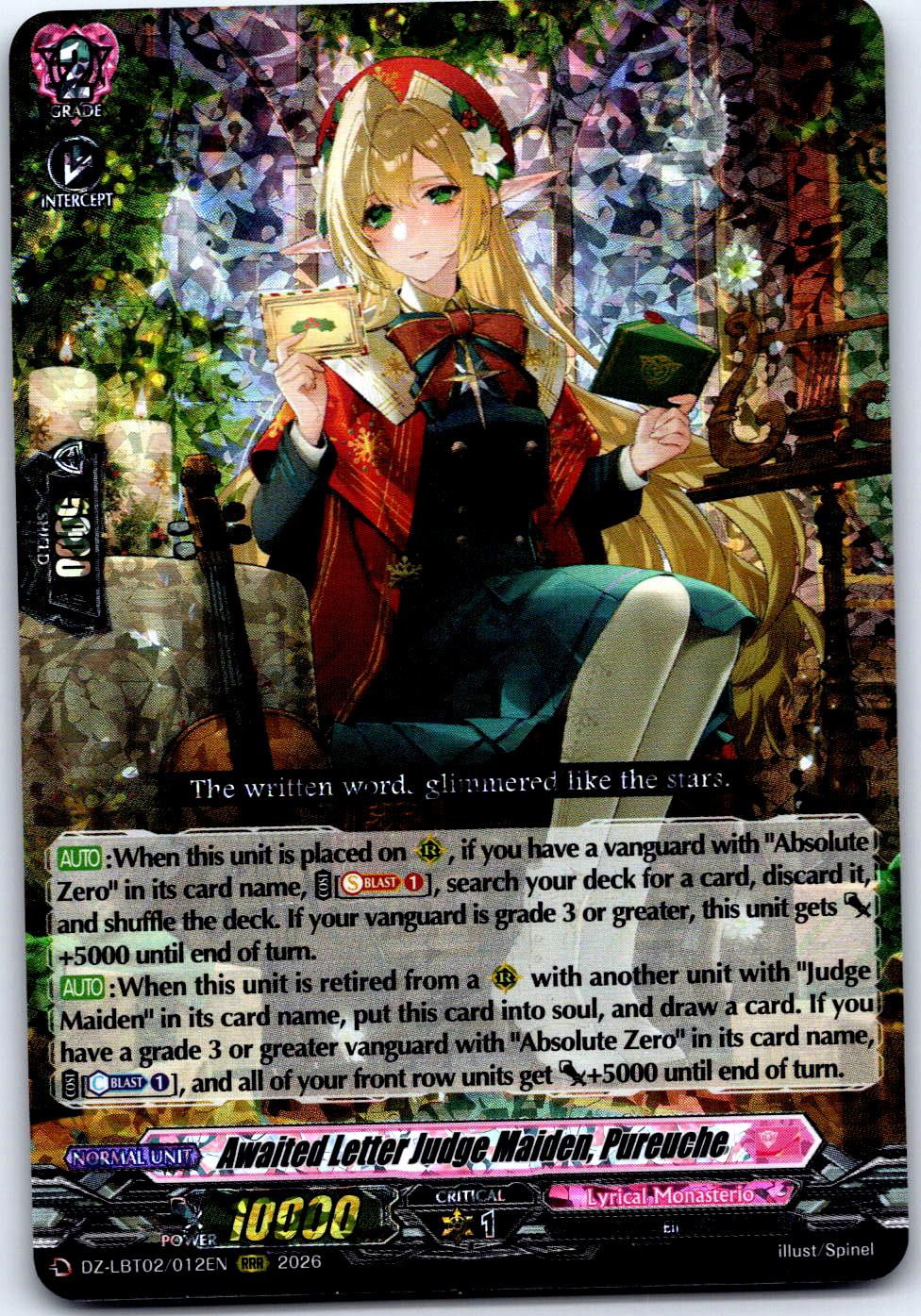 AWAITED LETTER JUDGE MAIDEN, PUREUCHE DZ-LBT02/012EN CARDFIGHT!! VANGUARD MP