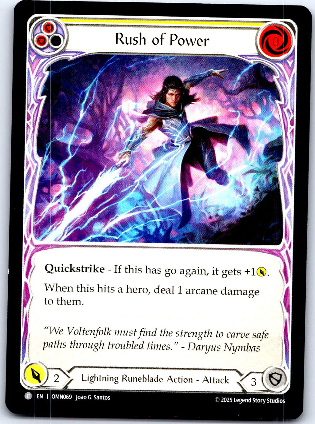RUSH OF POWER (YELLOW) OMN069 C FLESH AND BLOOD MP