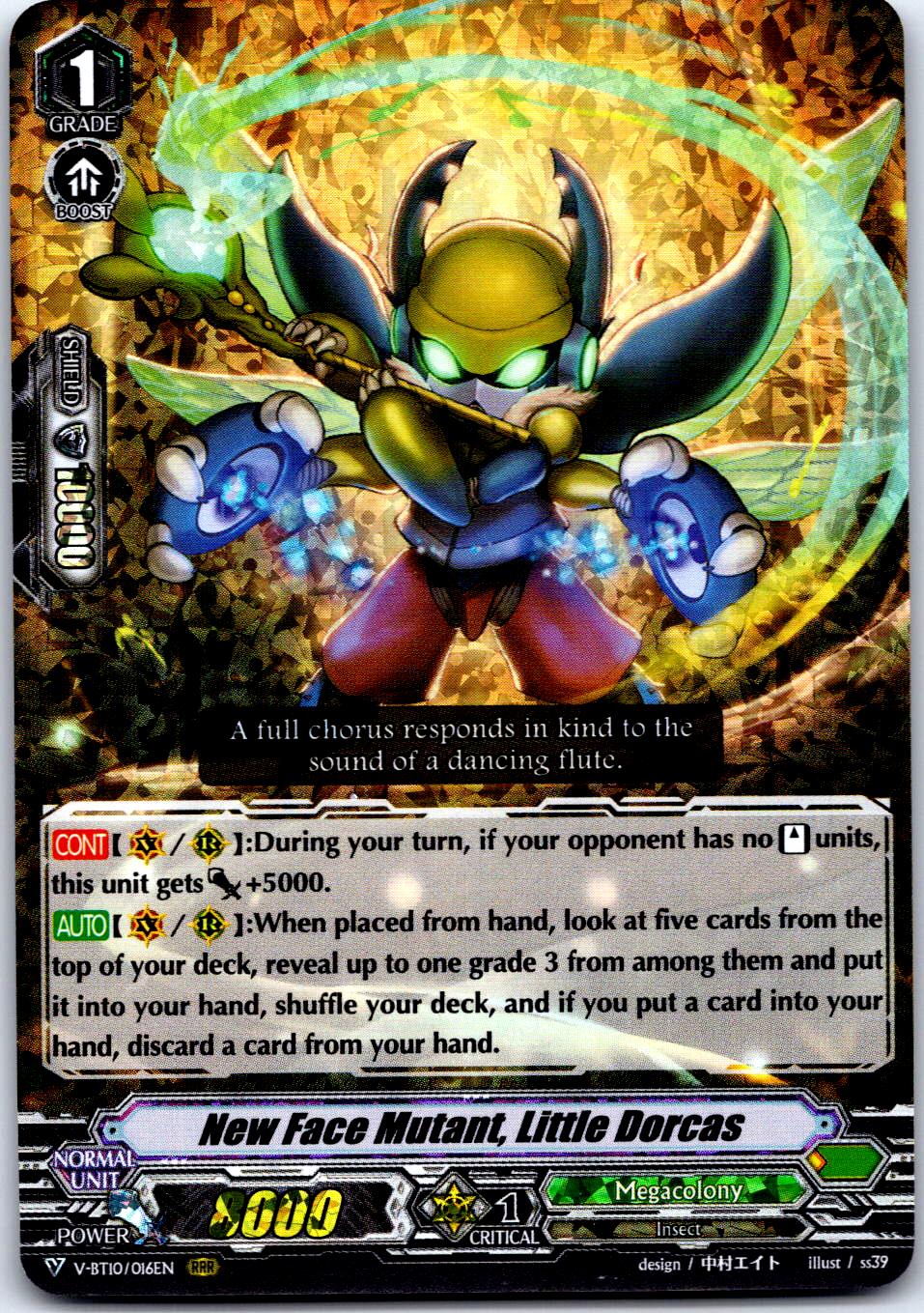 NEW FACE MUTANT, LITTLE DORCAS V-BT10/016EN TRIPLE RARE CARDFIGHT!! VANGUARD MP