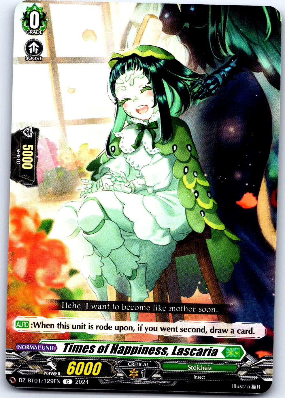 TIMES OF HAPPINESS, LASCARIA DZ-BT01/129EN C CARDFIGHT!! VANGUARD MP