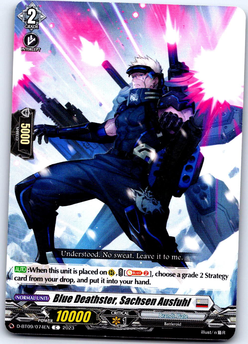 BLUE DEATHSTER, SACHSEN AUSFUHL D-BT09/074EN C CARDFIGHT!! VANGUARD MP