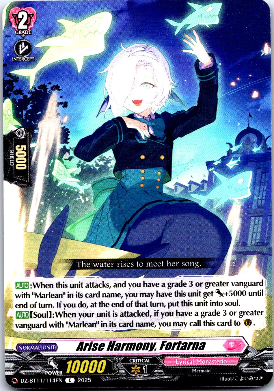 ARISE HARMONY, FORTARNA DZ-BT11/114EN C CARDFIGHT!! VANGUARD LP