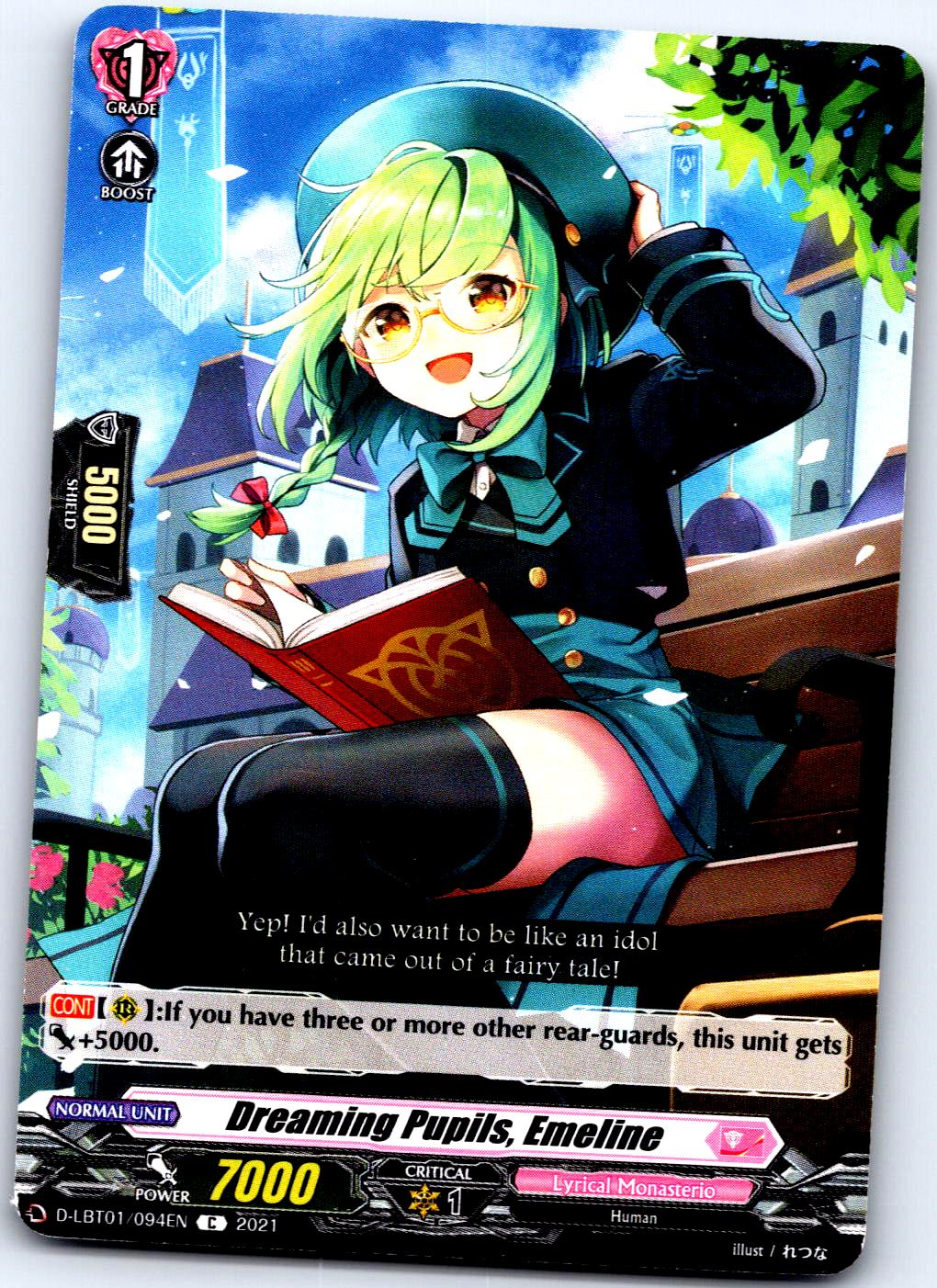 DREAMING PUPILS, EMELINE D-LBT01/094EN C CARDFIGHT!! VANGUARD MP