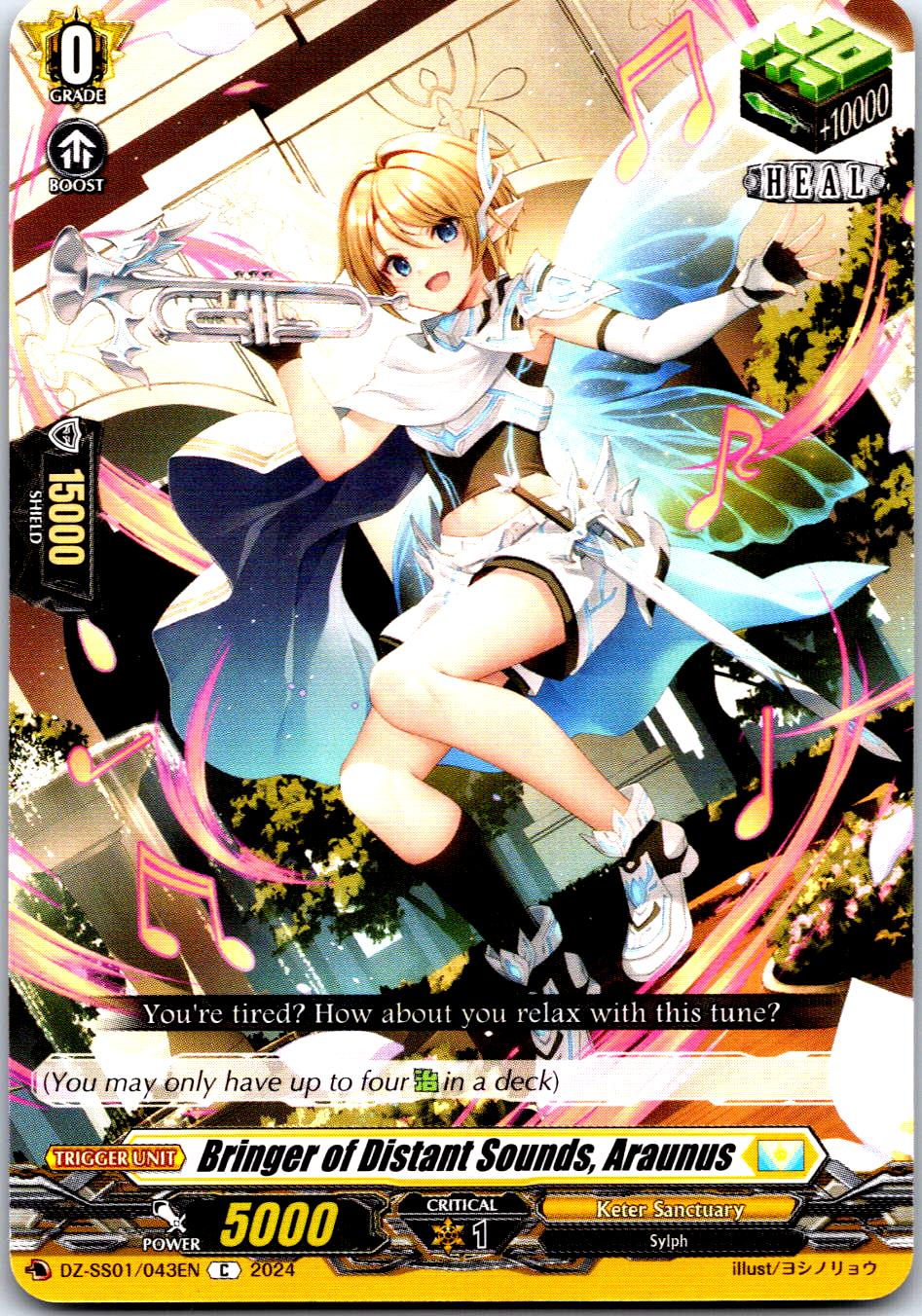 BRINGER OF DISTANT SOUNDS, ARAUNUS DZ-SS01/043EN C CARDFIGHT!! VANGUARD MP