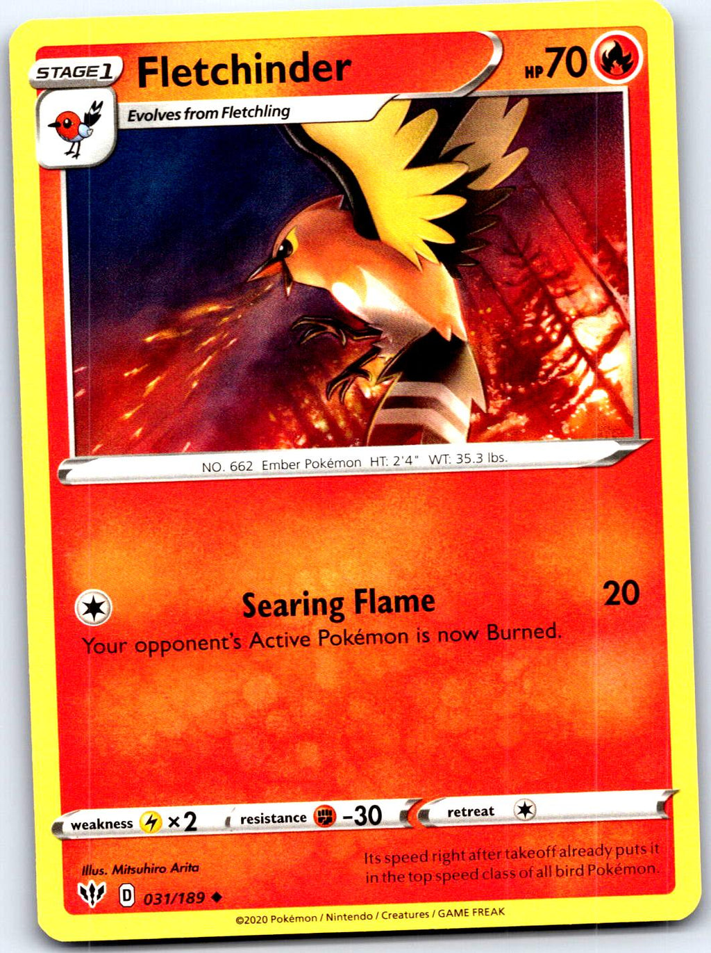 FLETCHINDER 031/189 UC POKEMON MP