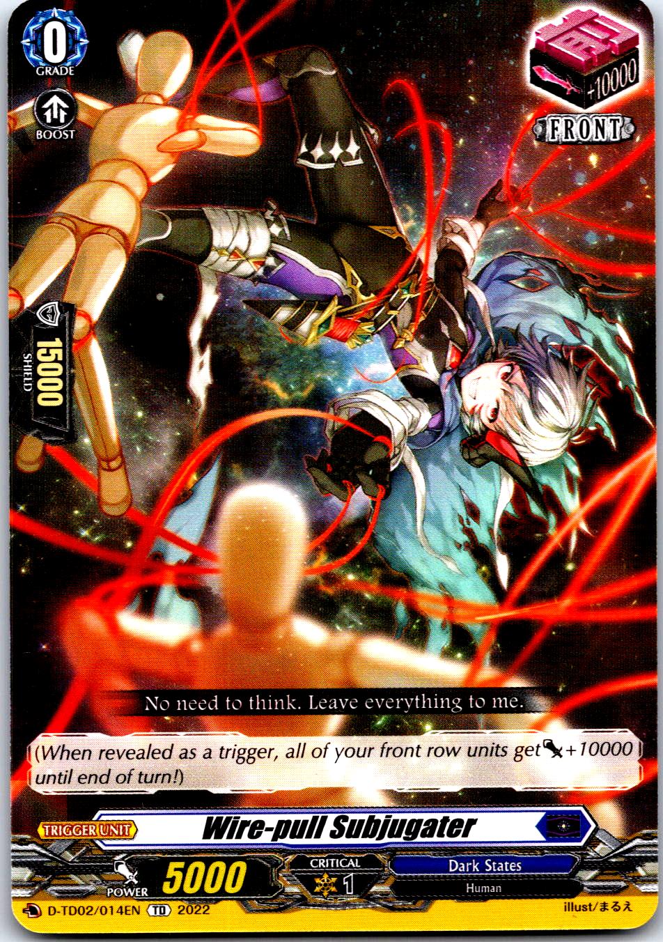 WIRE-PULL SUBJUGATER D-TD02/014EN TRIAL DECK CARDFIGHT!! VANGUARD MP