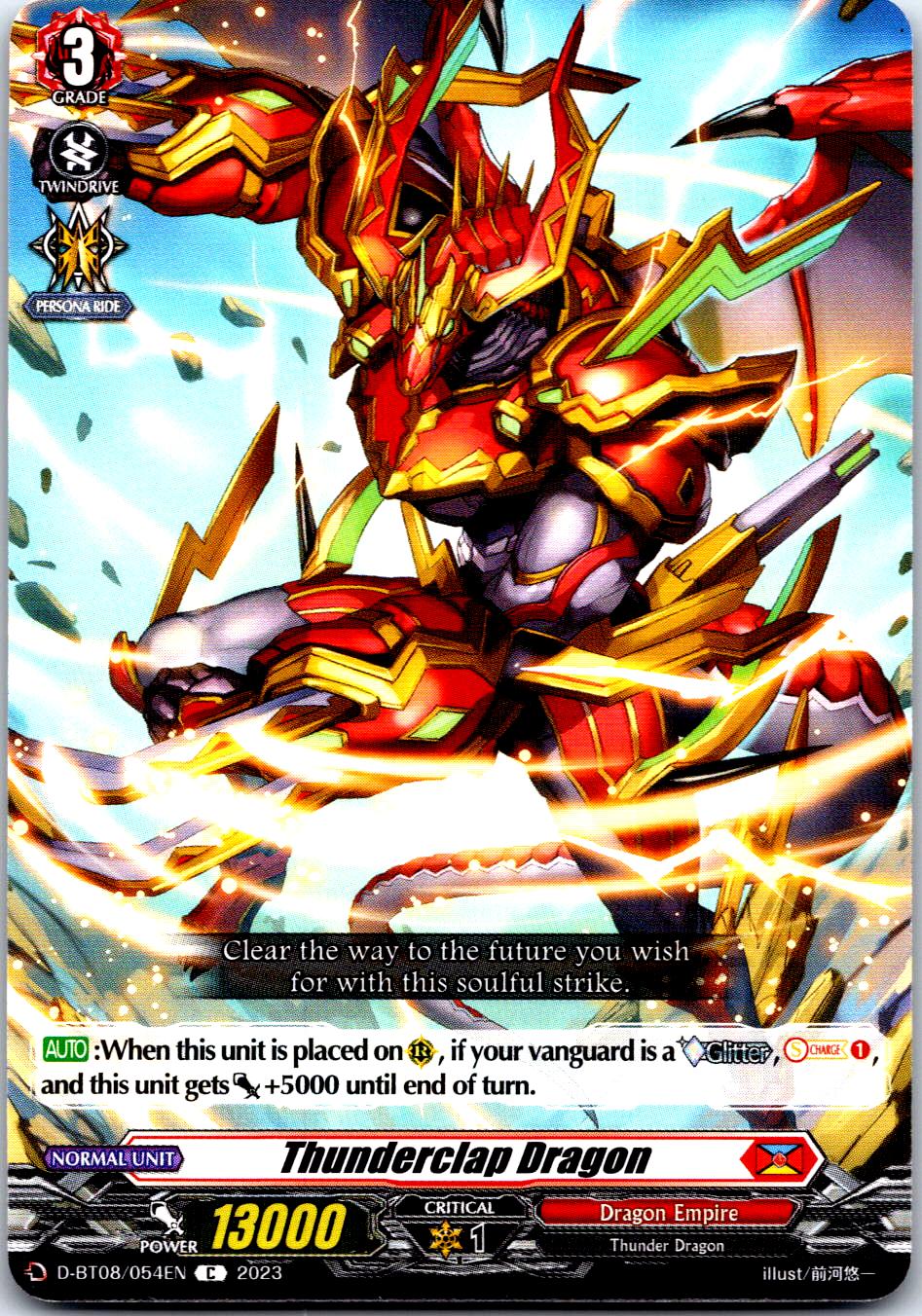 THUNDERCLAP DRAGON D-BT08/054EN C CARDFIGHT!! VANGUARD MP