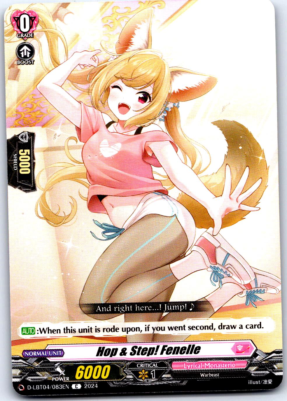 HOP & STEP! FENELLE D-LBT04/083EN C CARDFIGHT!! VANGUARD MP