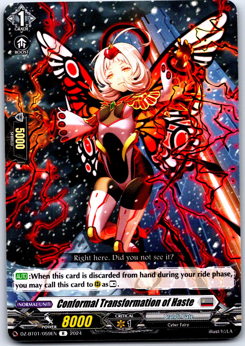 CONFORMAL TRANSFORMATION OF HASTE DZ-BT01/059EN R CARDFIGHT!! VANGUARD MP
