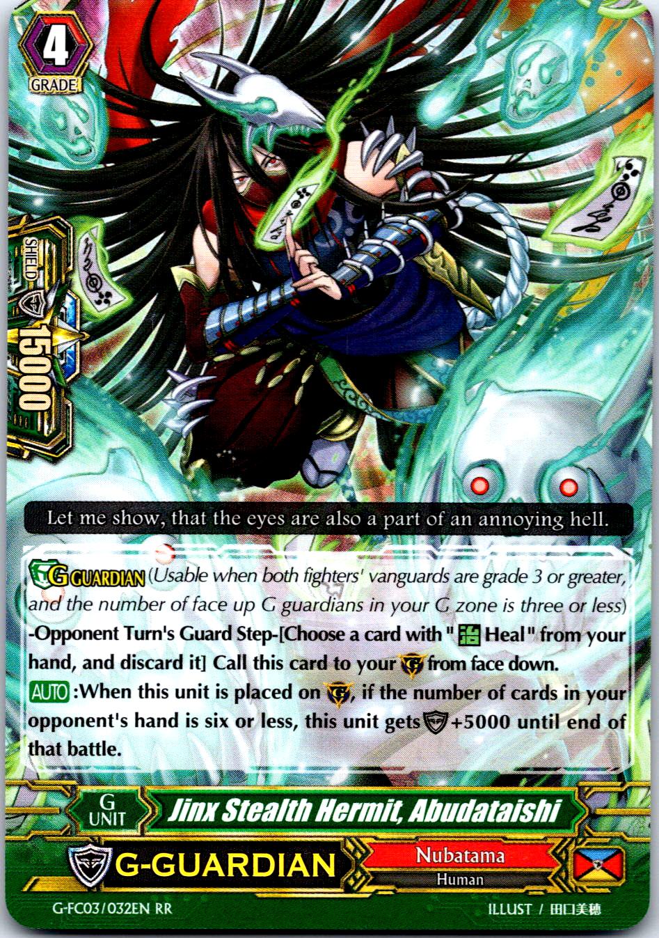 JINX STEALTH HERMIT, ABUDATAISHI G-FC03/032EN RR CARDFIGHT!! VANGUARD MP