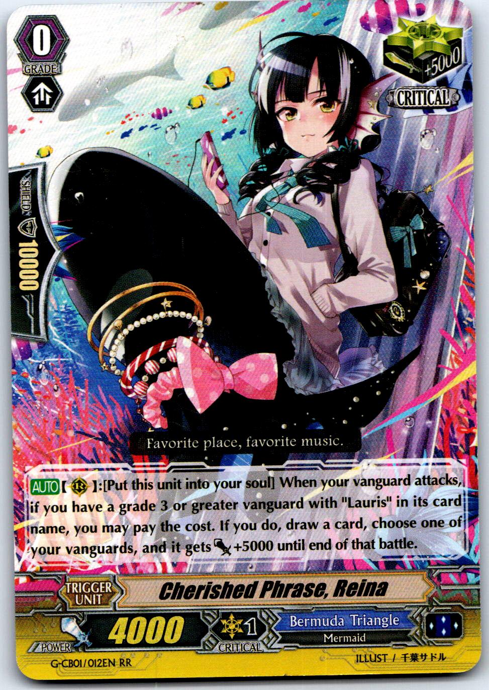CHERISHED PHRASE, REINA G-CB01/012EN RR CARDFIGHT!! VANGUARD MP