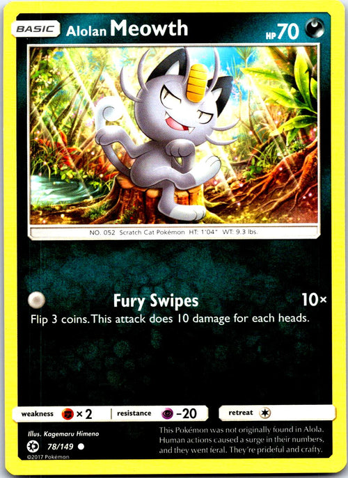 ALOLAN MEOWTH 78/149 C POKEMON MP