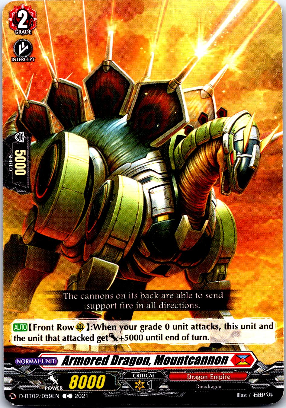 ARMORED DRAGON, MOUNTCANNON D-BT02/059EN C CARDFIGHT!! VANGUARD MP