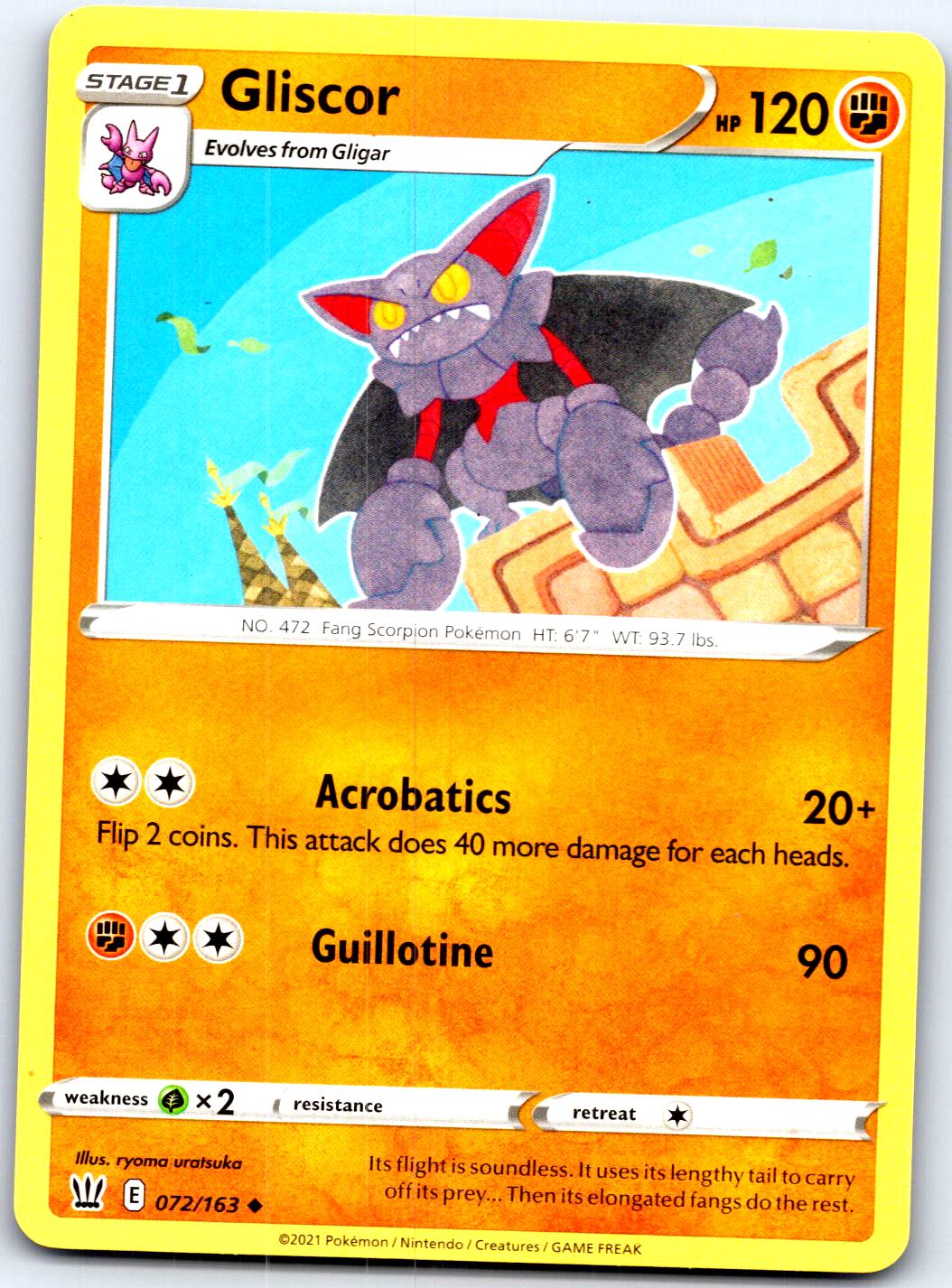 GLISCOR 072/163 UC POKEMON MP