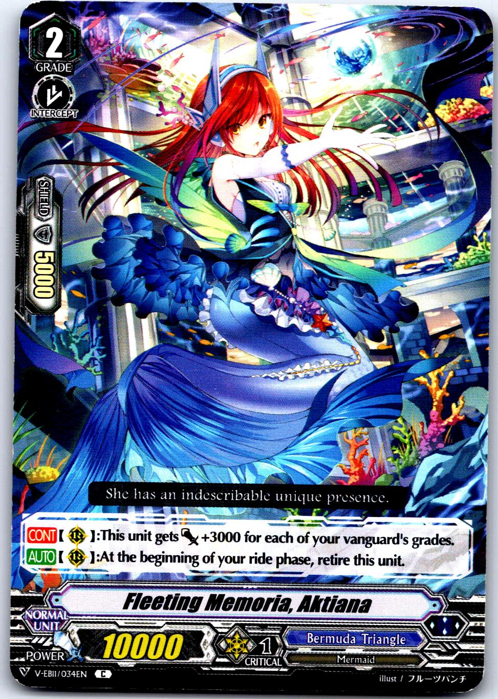 FLEETING MEMORIA, AKTIANA V-EB11/034EN C CARDFIGHT!! VANGUARD MP