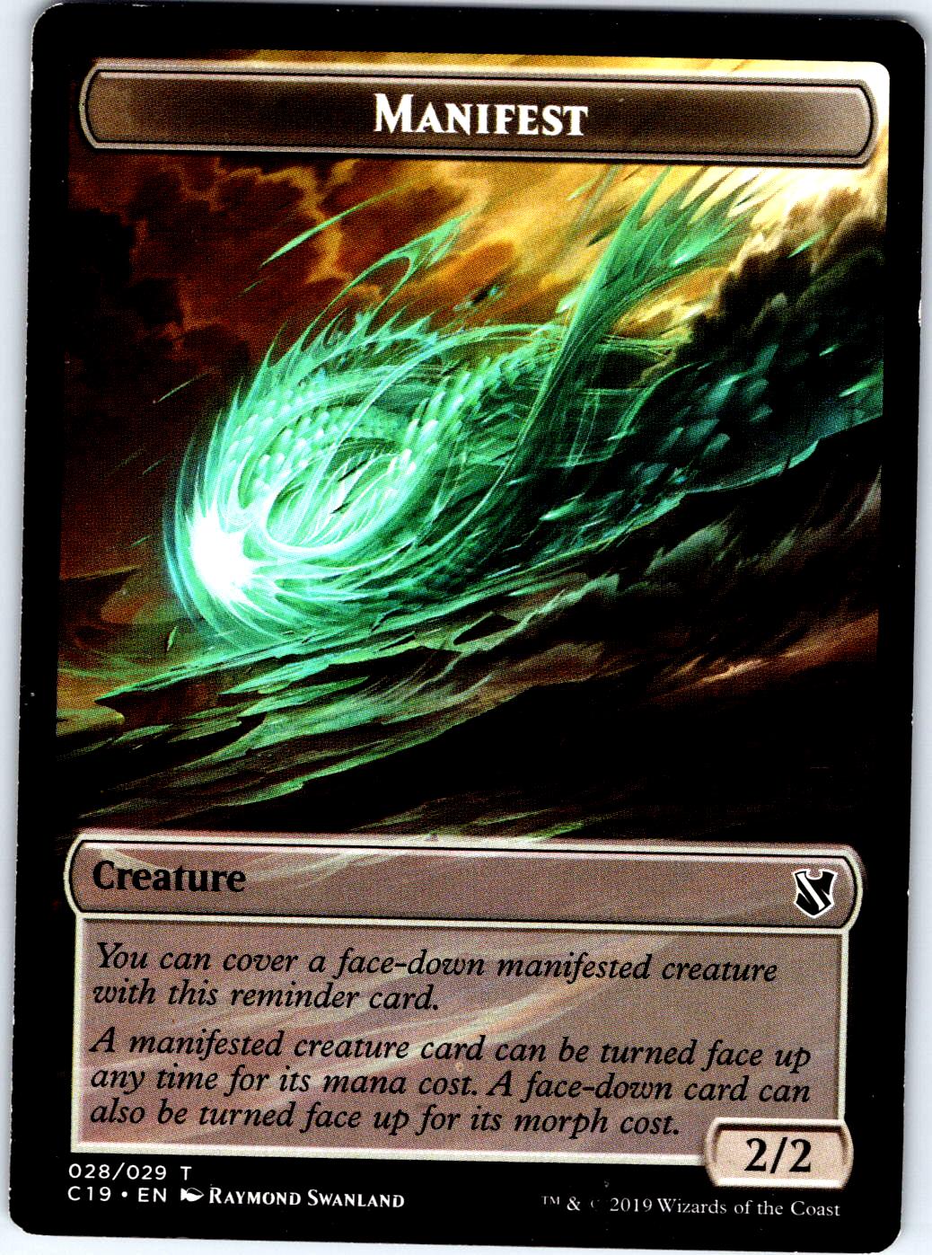 SAPROLING // MANIFEST DOUBLE-SIDED TOKEN 19 // 28 TOKEN MAGIC: THE GATHERING MP