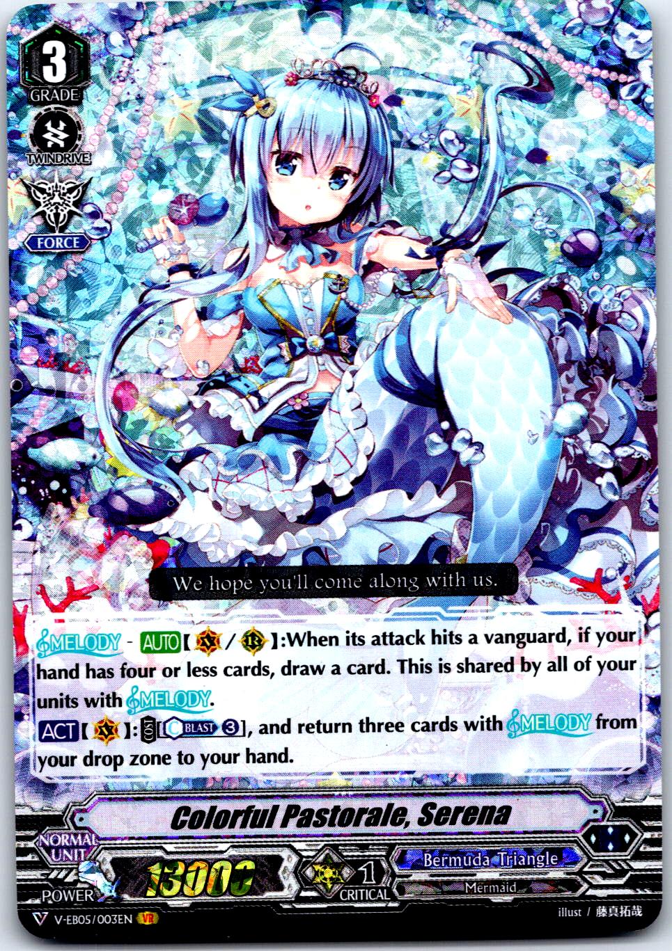 COLORFUL PASTORALE, SERENA V-EB05/003EN VANGUARD RARE CARDFIGHT!! VANGUARD MP