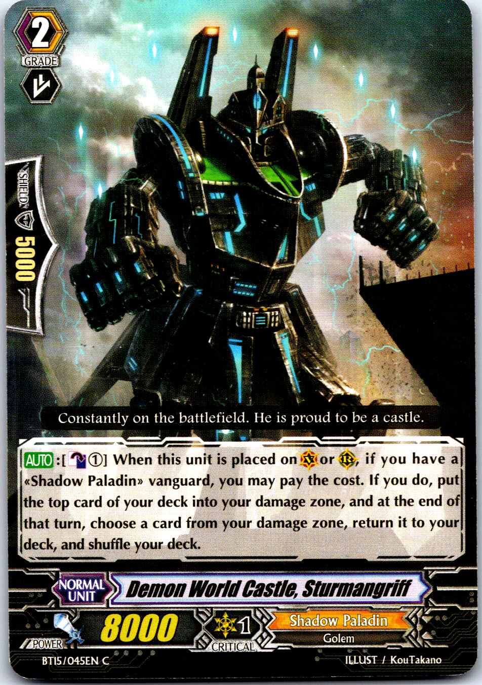 DEMON WORLD CASTLE, STURMANGRIFF BT15/045EN C CARDFIGHT!! VANGUARD MP