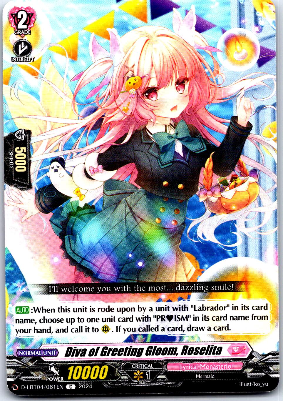 DIVA OF GREETING GLOOM, ROSELITA D-LBT04/061EN C CARDFIGHT!! VANGUARD MP