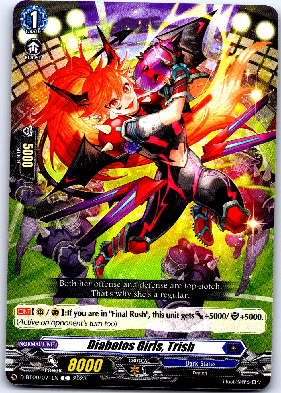 DIABOLOS GIRLS, TRISH D-BT09/071EN C CARDFIGHT!! VANGUARD MP