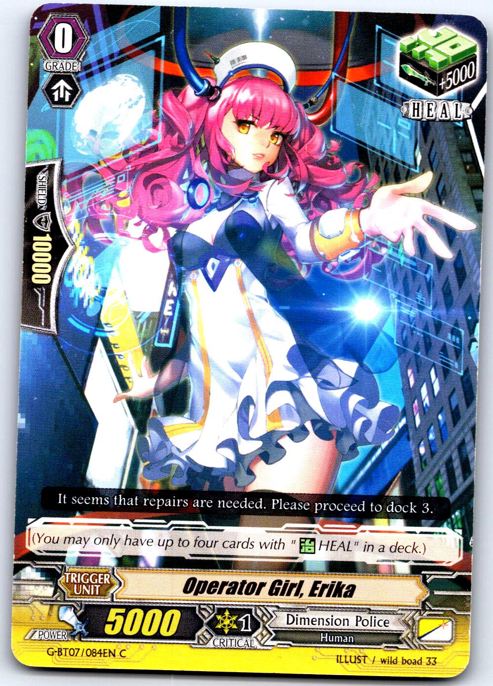 OPERATOR GIRL, ERIKA G-BT07/084EN C CARDFIGHT!! VANGUARD MP