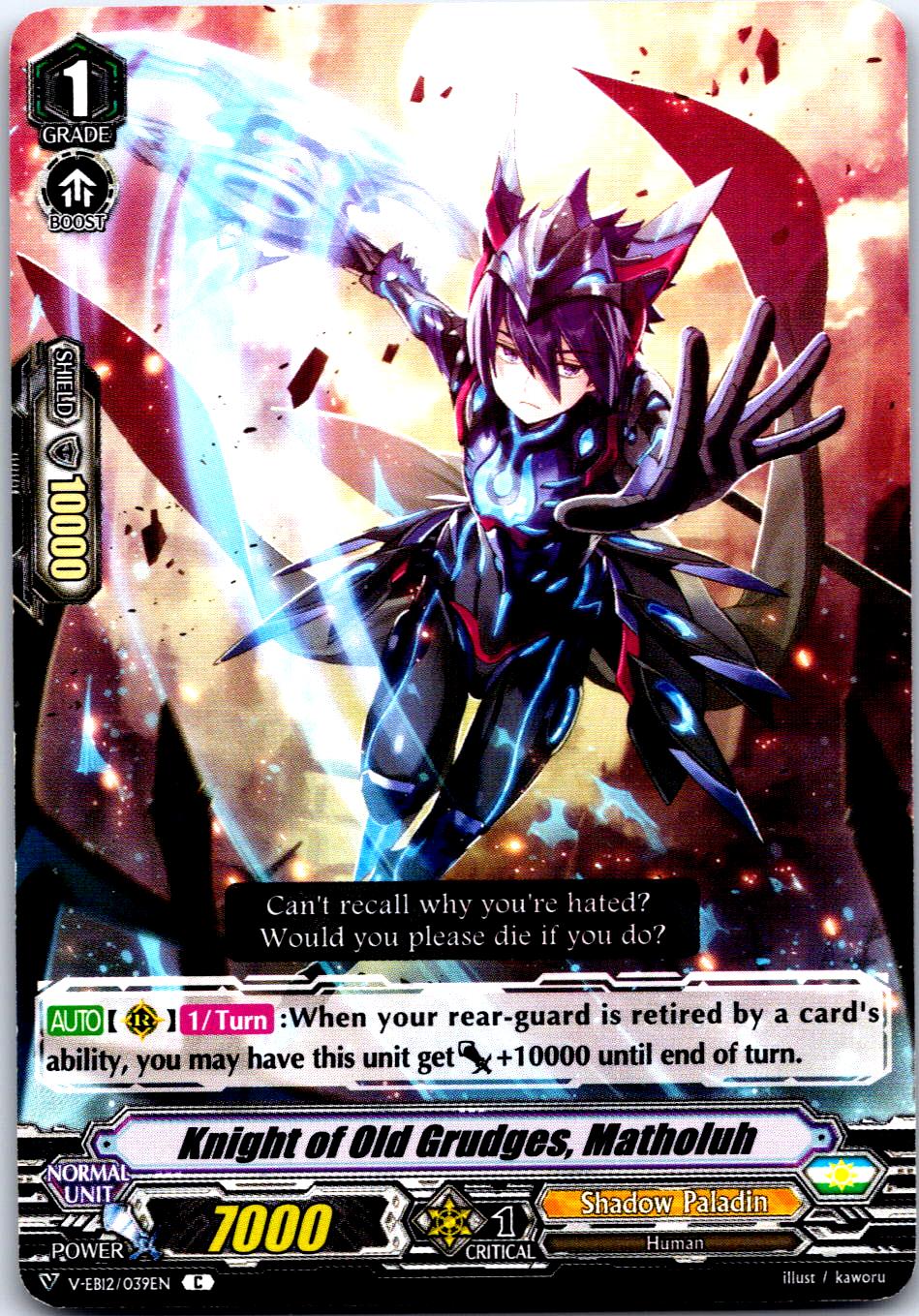 KNIGHT OF OLD GRUDGES, MATHOLUH V-EB12/039EN C CARDFIGHT!! VANGUARD MP